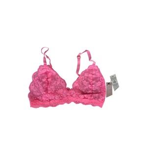 NWT Free People x HAH Chi Lace Bralette Pink Quartz Sz M -Coquette Limited -Eco